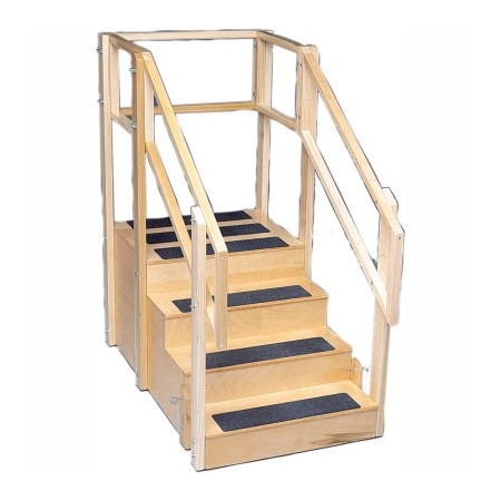 Fabrication Enterprises One-Sided Training Stairs with Platform, 55"L x 30"W x 54"H 15-4200
